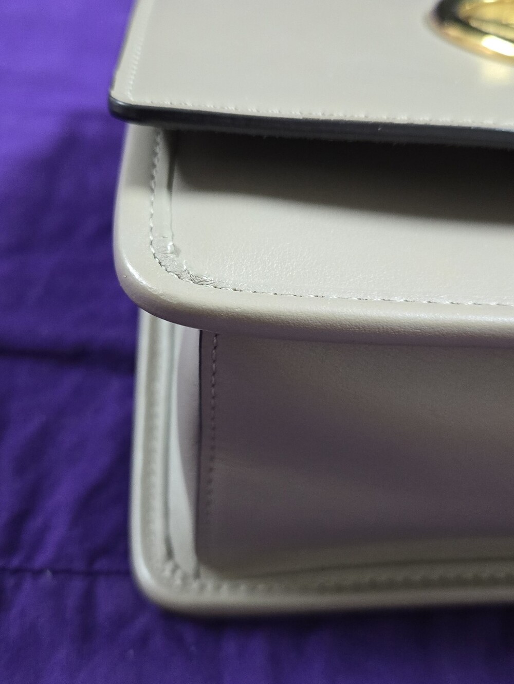 EUC Fendi FF Kan Taupe Shoulder Bag With Gold-Silver Hardware - Picture 6 of 16